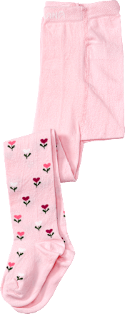 Strumpfhose mit Blumen-Muster, rosa, Gr. 110/116 ALANA