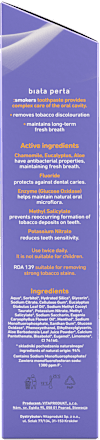 Pasta do zębów dla palaczy Whitening biała perła