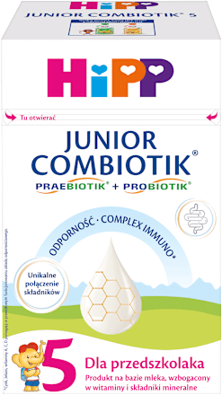 Produkt na bazie mleka dla przedszkolaka po 2,5. roku 5 Junior Combiotik HiPP