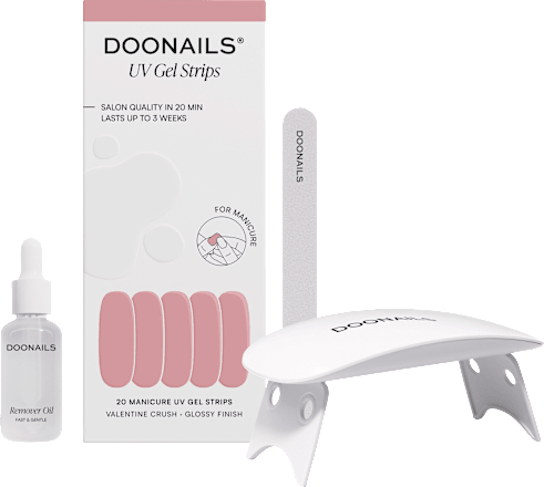 UV Maniküre Starterset Gel Strips Valentine Crush Doonails