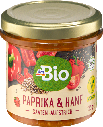 Brotaufstrich, Saatenaufstrich Paprika & Hanf dmBio