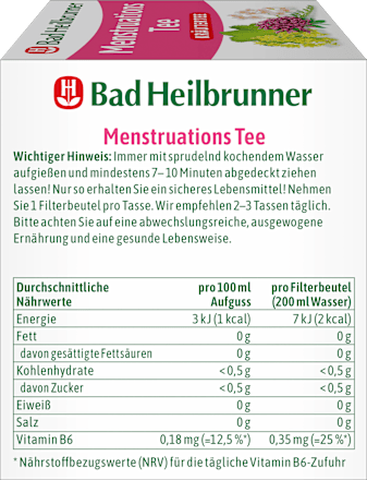 Kräutertee "Menstruations Tee" (8 Beutel) Bad Heilbrunner