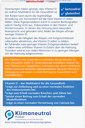 Vitamin D3 2000 I.E. Tabletten 50 St Doppelherz
