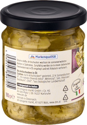 Carciofi bio sott'olio alle erbe dmBio