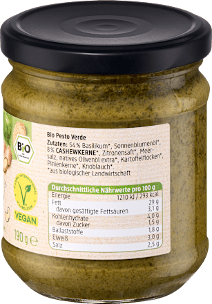 zelené pesto bazalka & kešu dmBio
