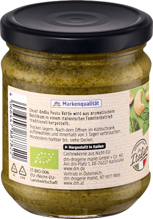 zelené pesto bazalka & kešu dmBio
