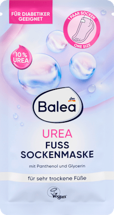 Maska za stopala z 10 % uree v obliki nogavic (1 par) Balea