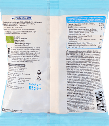 Ovetti di cioccolato bio dmBio