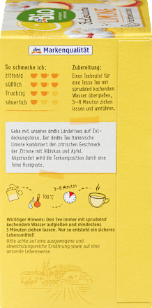 Früchtetee Italienische Limone (20 Beutel)  dmBio
