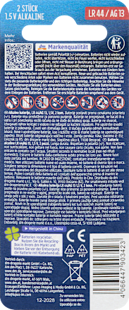 Knopfzelle LR 44 Paradies