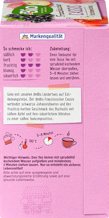 Früchtetee Französische Cassis (20x2g) dmBio