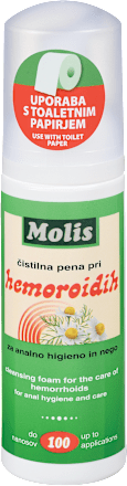 Čistilna pena za higieno pri hemoroidih MOLIS