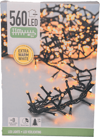 Micro-ghirlandă cu lumini albe cluster 560 LED KOOPMAN