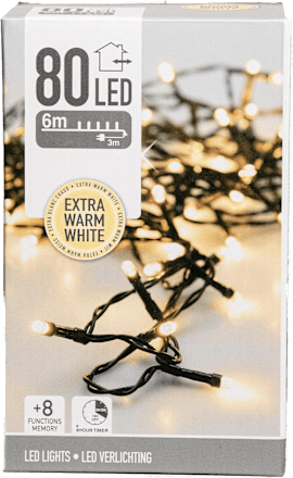 Ghirlandă cu lumini albe 80 LED KOOPMAN