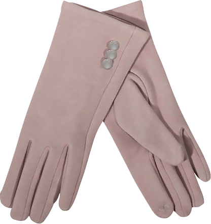 Rukavice s ukrasnim dugmadima - roze PURSET