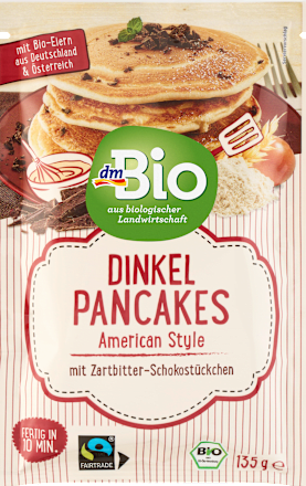 Preparazione bio per pancake di farro con cioccolato dmBio