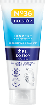 Żel do stóp chłodzący, antyperspiracyjny świeżość i ochrona przed potem No36
