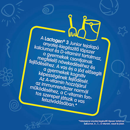 LACTOGEN 3 JUNIOR Tejalapú anyatej-kiegészítő tápszer 12.hó+ Nestlé LACTOGEN