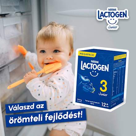 LACTOGEN 3 JUNIOR Tejalapú anyatej-kiegészítő tápszer 12.hó+ Nestlé
