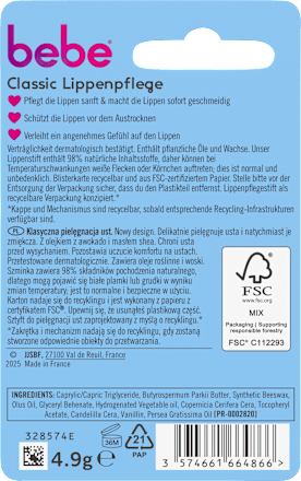 Lippenpflege Classic bebe
