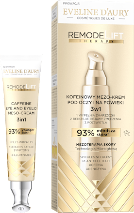 Kofeinowy mezo-krem pod oczy i na powieki 3w1 d’Aury EVELINE COSMETICS