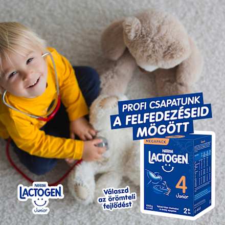 LACTOGEN 4 JUNIOR Tejalapú italpor vitaminokkal és ásványi anyagokkal 2év+ Nestlé LACTOGEN