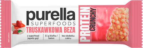 Baton proteinowy Crunchy Truskawkowa Beza Purella