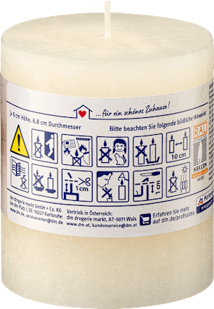 Kerze rustik 80/68 elfenbein Profissimo