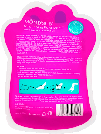 Maska do stóp odżywcza różowa  Mond'sub