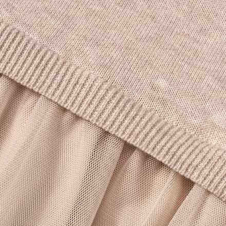 Strickkleid mit Tüllrock, beige, Gr. 86 ALANA