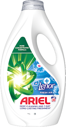Płyn do prania tkanin kolorowych Fresh Air, 30 prań ARIEL