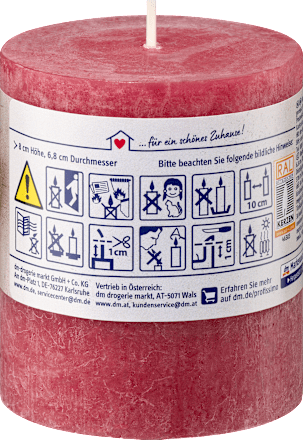 Kerze rustik 80/68 bordeaux Profissimo