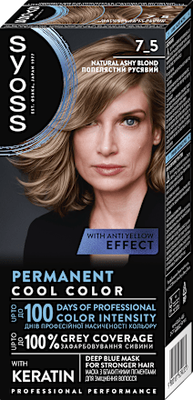 Boja za kosu - 7-5 Prirodno pepeljasto plava syoss