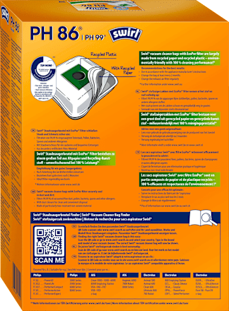 Staubsaugerbeutel PH86 EcoPor  Swirl