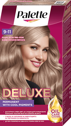 Boja za kosu  9-11 - hladna svetlosivo ružičasta Palette DELUXE