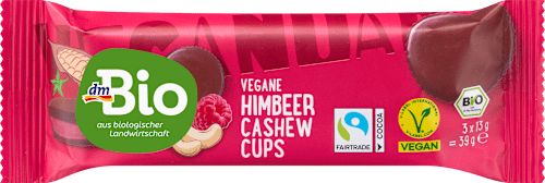 Vegane Himbeer-Cashew Cups dmBio