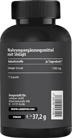 Shilajit Kapseln 60 St Lebepur