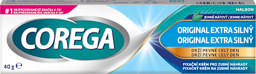 Extra silný fixačný krém na zubné náhrady Original COREGA