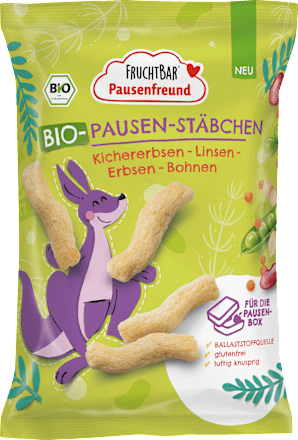 Kindersnack Knusper-Stäbchen Hülsenfrüchte ab 3 Jahren FRUCHTBAR Pausenfreund
