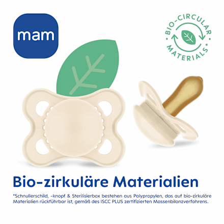 Schnuller Original Kautschuk, blau/creme, 0-6 Monate  mam