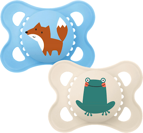 Schnuller Original Kautschuk, blau/creme, 0-6 Monate  mam