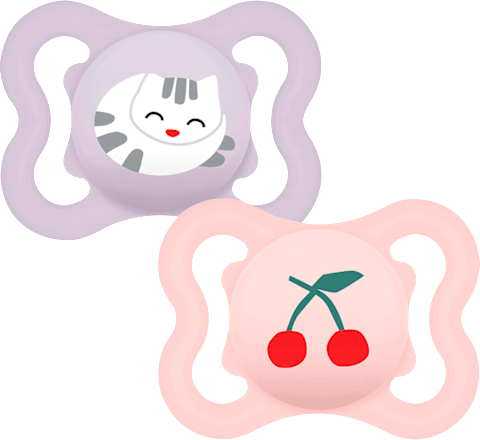 Schnuller Supreme Silikon, lila/rosa, 0-6 Monate mam