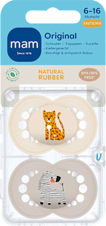 Schnuller Original Kautschuk, creme/nude, 6-16 Monate mam