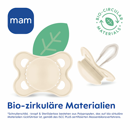 Schnuller Original Silikon, blau/creme, 0-6 Monate   mam