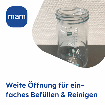 Babyflasche aus Glas Feel Good rosa, von Geburt an, 260ml  mam