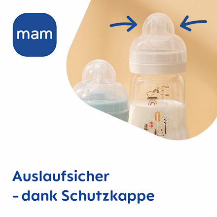 Babyflasche aus Glas Feel Good rosa, von Geburt an, 260ml  mam