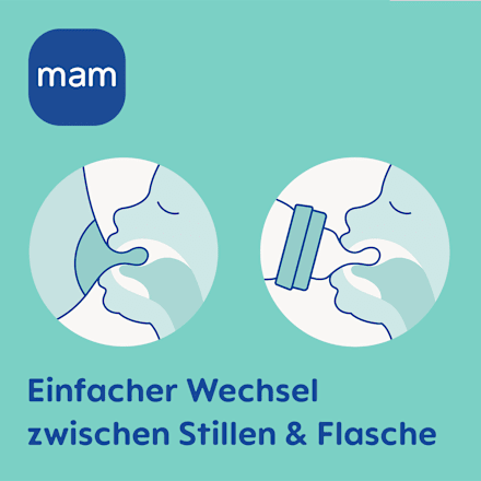 Babyflasche aus Glas Feel Good rosa, von Geburt an, 260ml  mam