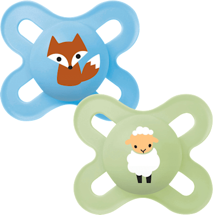 Schnuller Original Start Silikon, blau/grün, 0-2 Monate  mam