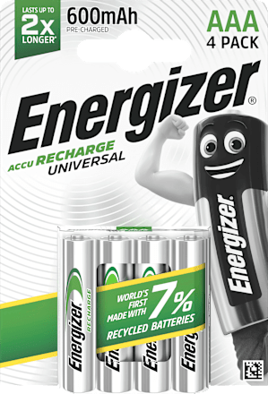 Akku Recharge Universal AAA 600 mAh Energizer