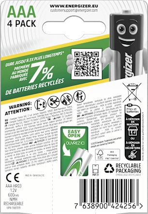 Akku Recharge Universal AAA 600 mAh Energizer